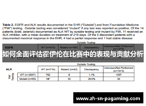 如何全面评估霍伊伦在比赛中的表现与贡献分析
